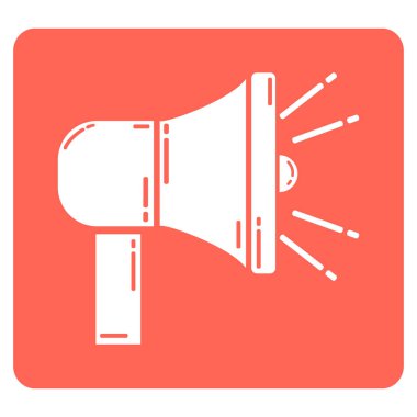 Megafon düz simgesi