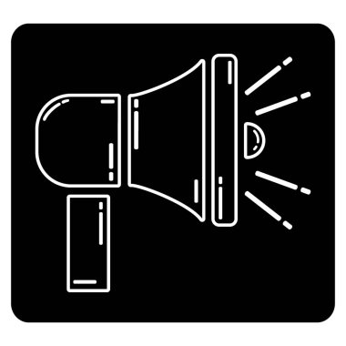 Megafon düz simgesi