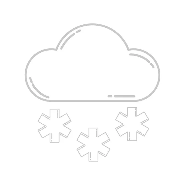 Snöiga väder ikon — Stock vektor