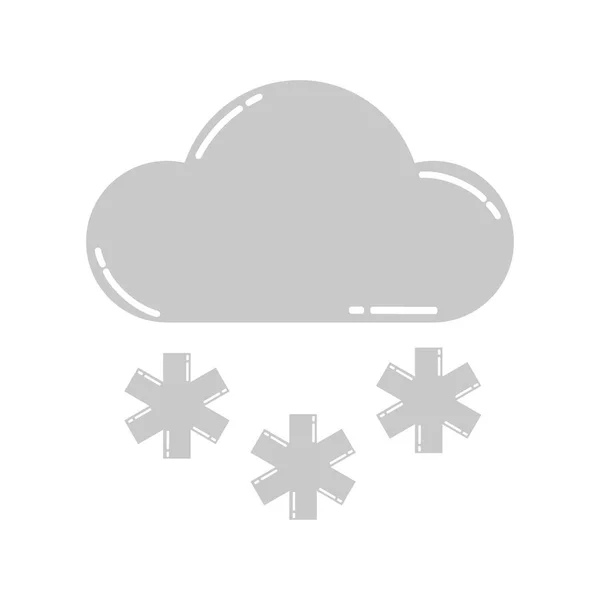 Icône météo enneigée — Image vectorielle