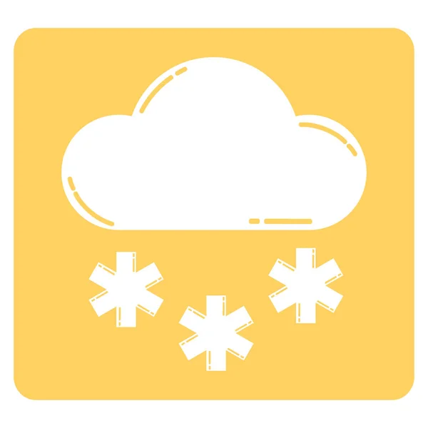 Zasněžené počasí ikona — Stockový vektor