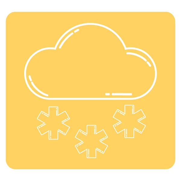 Tiempo nevado icono — Vector de stock