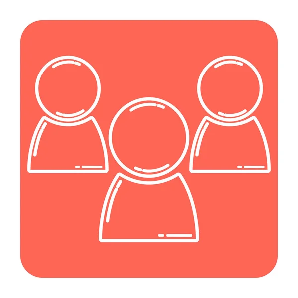 Groep mensen web pictogram — Stockvector