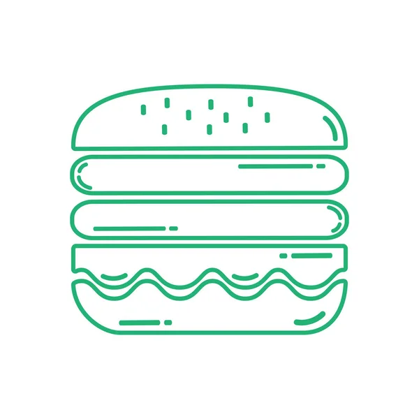 Smakelijke Hamburger pictogram — Stockvector