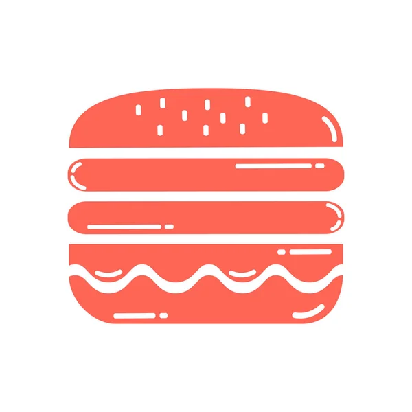 Smakelijke Hamburger pictogram — Stockvector