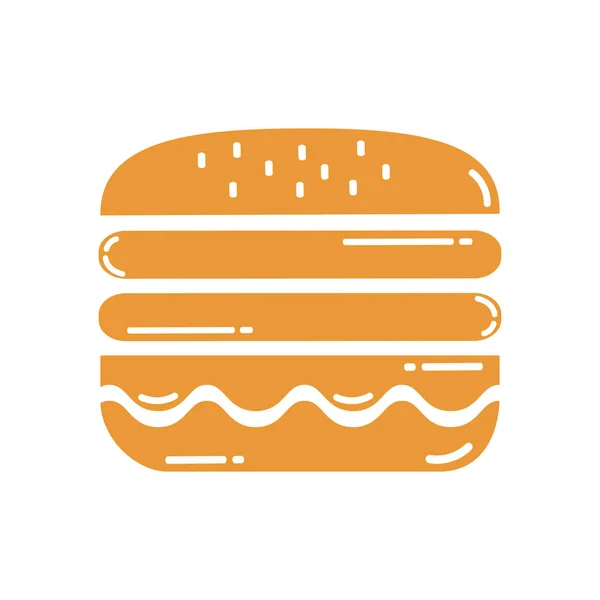 Smakelijke Hamburger pictogram — Stockvector