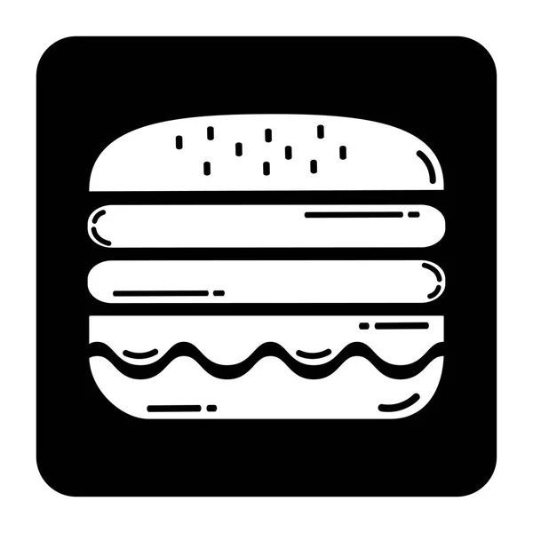 Smakelijke Hamburger pictogram — Stockvector