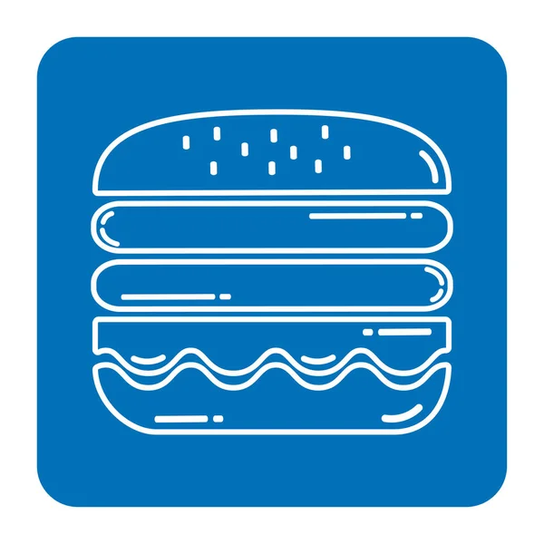 Smakelijke Hamburger pictogram — Stockvector