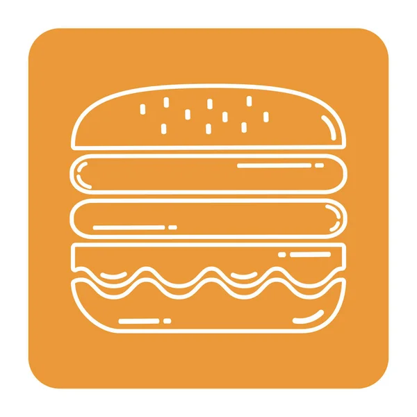 Смачні burger значок — стоковий вектор