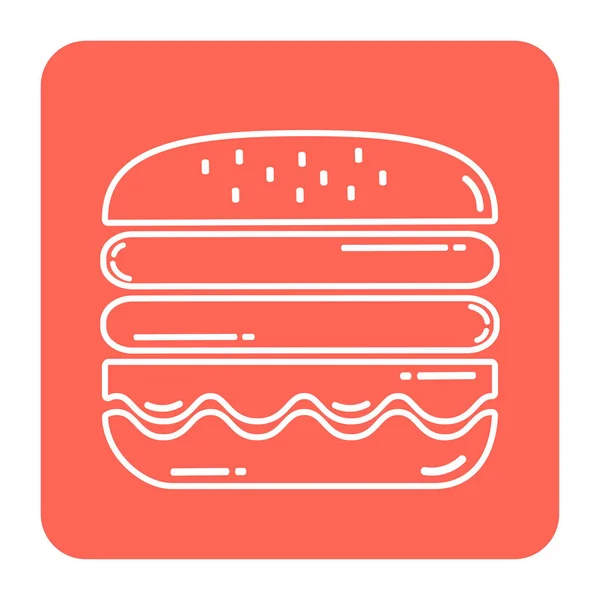 Läckra burger ikonen — Stock vektor