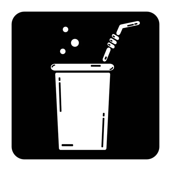 Чашка напою з соломою — стоковий вектор