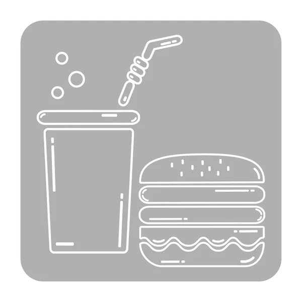 Fast food icon — Stock Vector