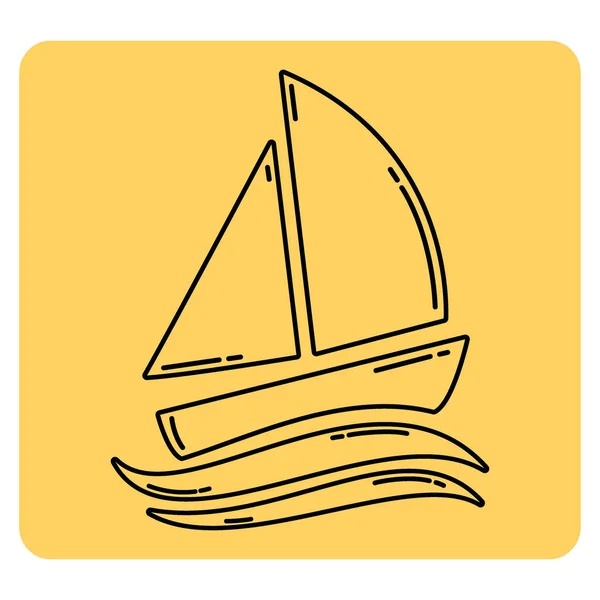 Zeilschip Icon — Stockvector