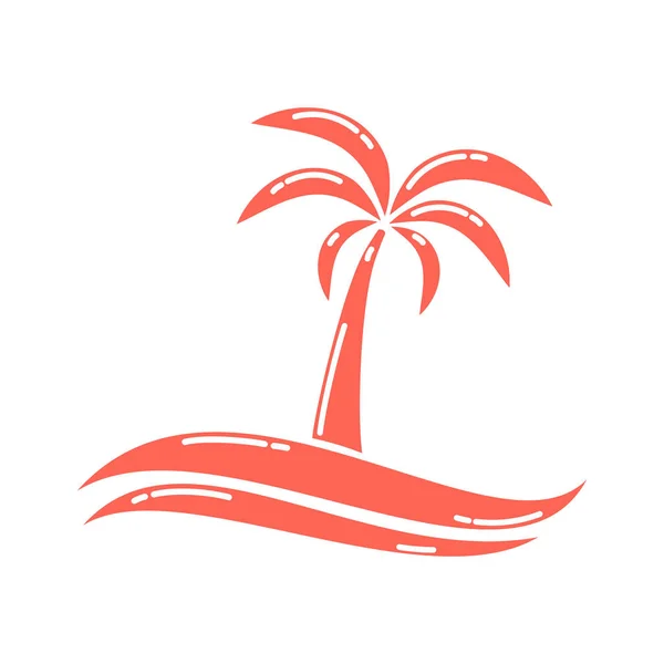 Ikona Palm a moře — Stockový vektor