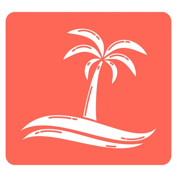 Ikona Palm a moře — Stockový vektor