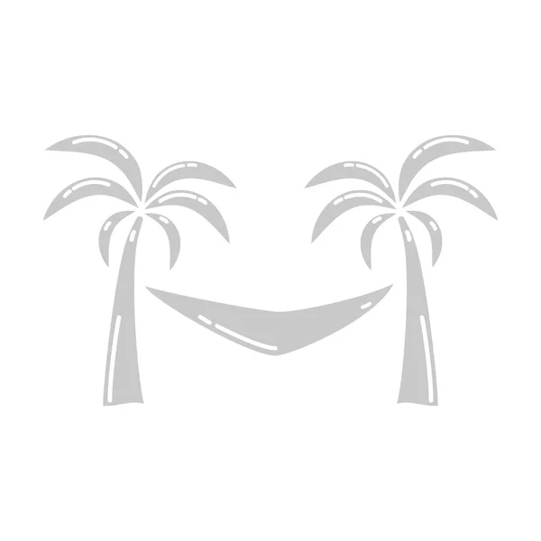 Hamaca entre palmeras — Archivo Imágenes Vectoriales