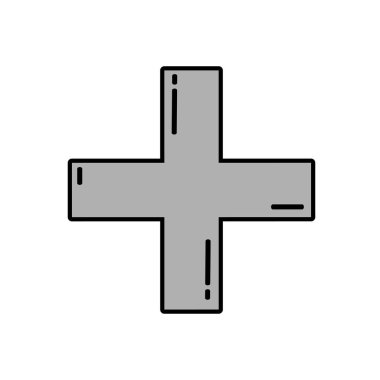 basit gri artı simgesi