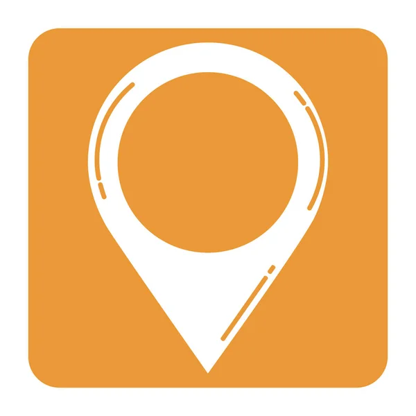 Ícone de localização mapa simples — Vetor de Stock
