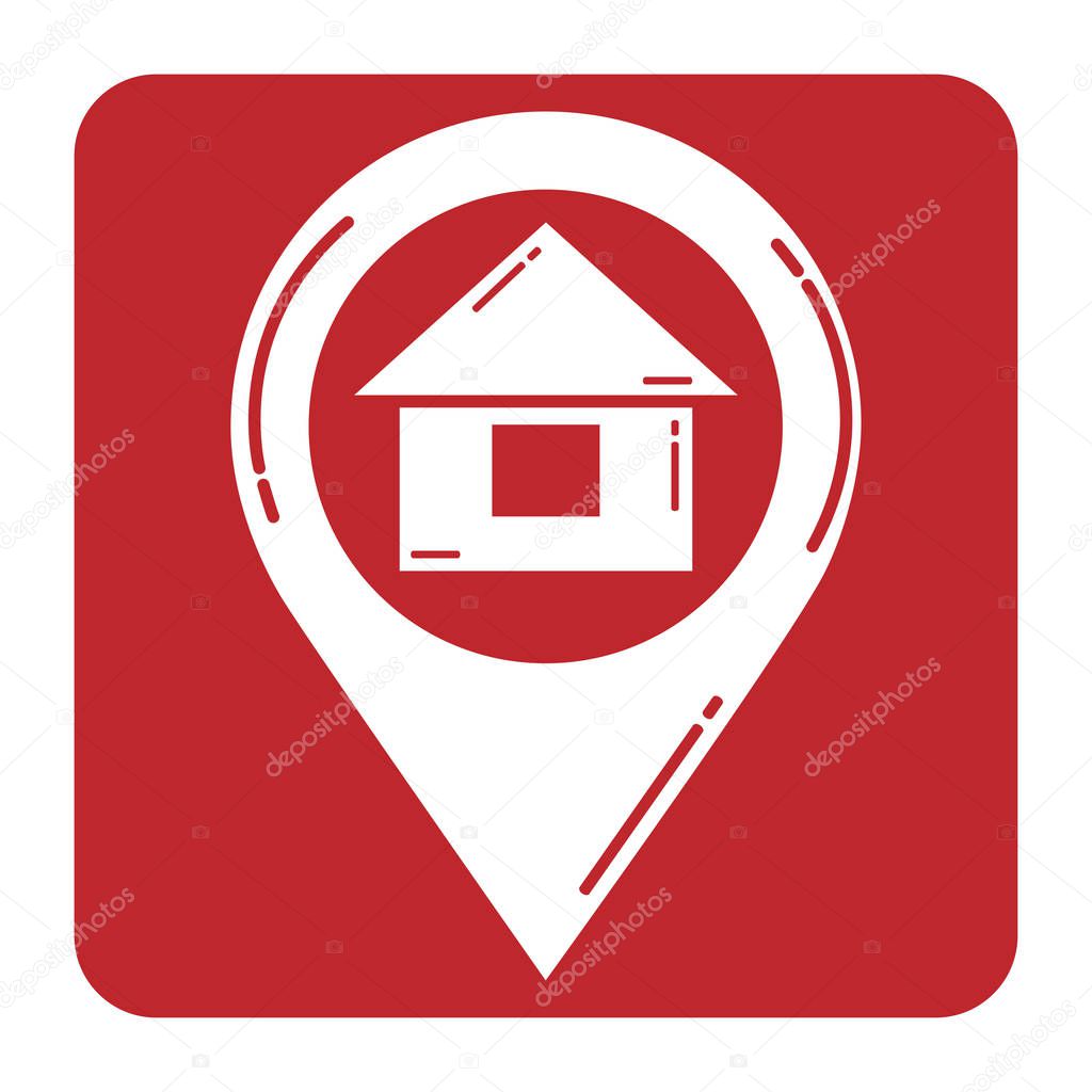 location icon with house 