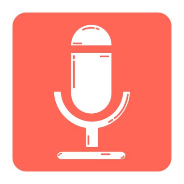 siluet turuncu renkli mikrofon