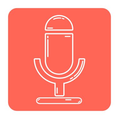 siluet turuncu renkli mikrofon