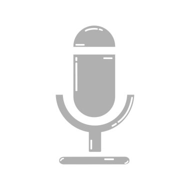 mikrofon gri renkte silüeti