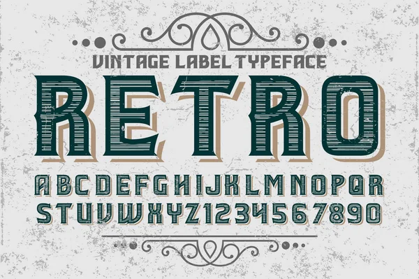 Tipo de letra Vintage label — Vector de stock