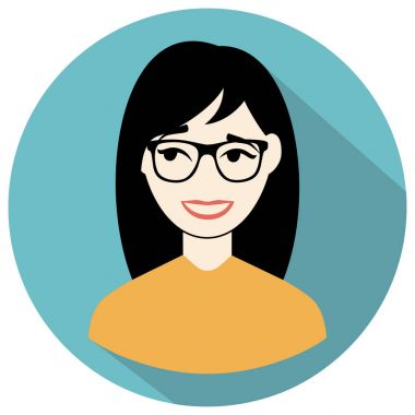 Yüz ifadesi ile kadın avatar