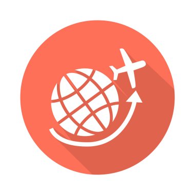 Düz seyahat simgesi