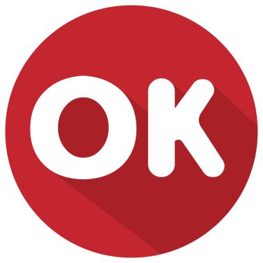 Yuvarlak beyaz harflerle 