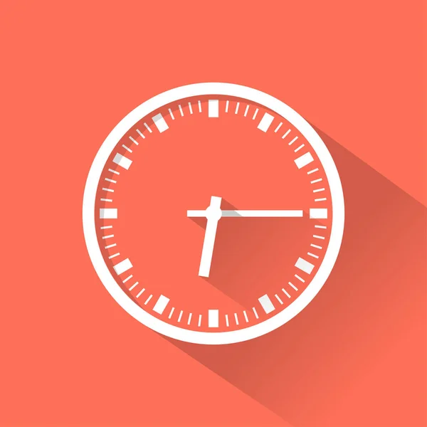 Reloj Icono plano — Vector de stock