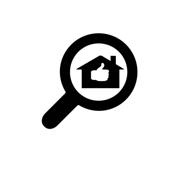 Icona di ricerca casa — Vettoriale Stock