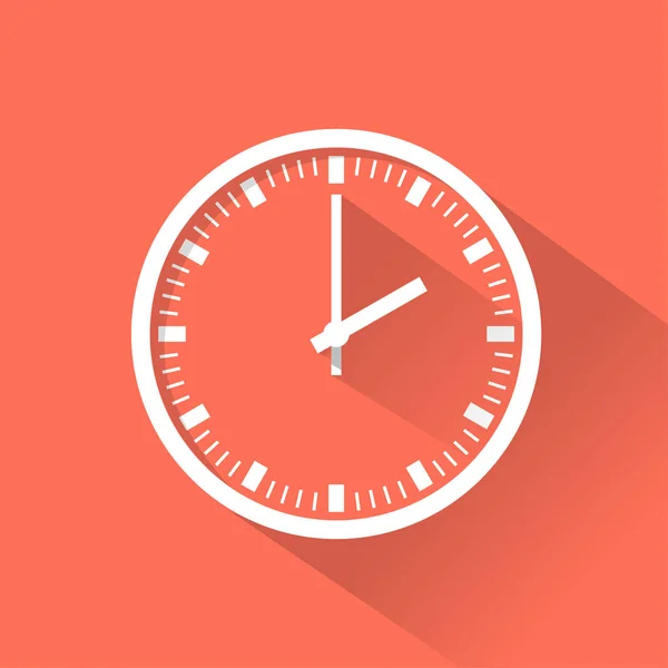 Uhr flache Ikone — Stockvektor