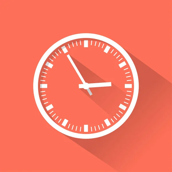 Horloge couleur icône plate — Image vectorielle