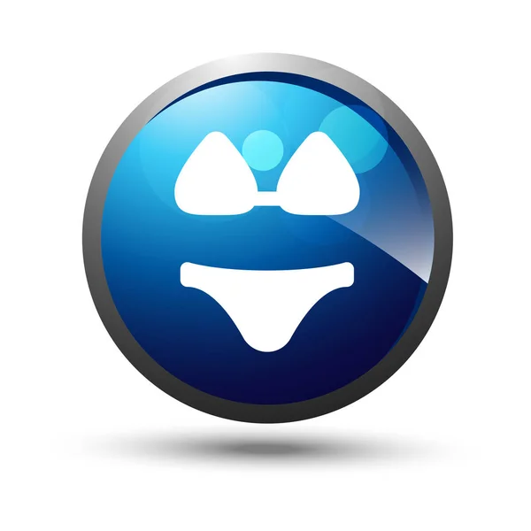 Blaues Reisesymbol oder blauer Knopf — Stockvektor