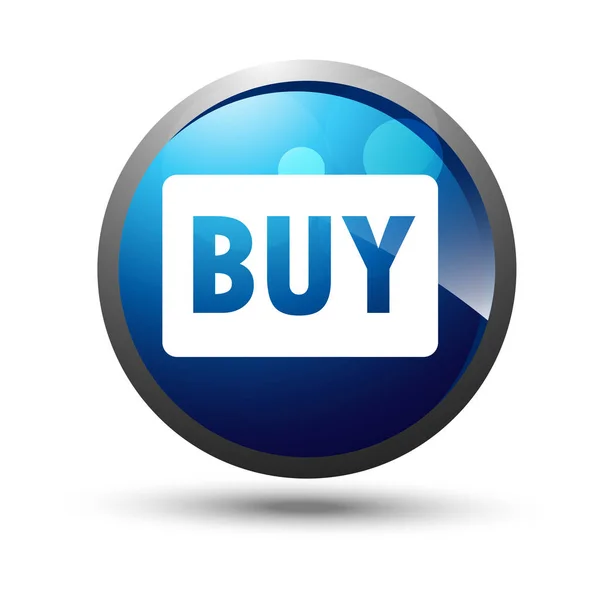 Blue shopping icon or button — Stock Vector