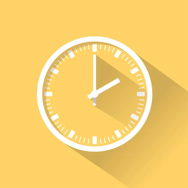 Reloj Icono plano — Vector de stock