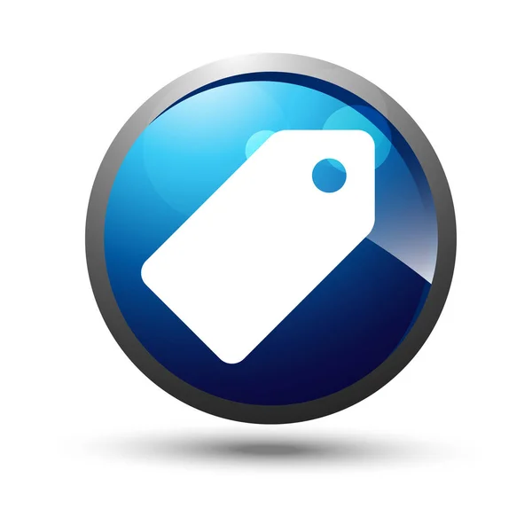 Kék bevásárló ikon vagy gomb — Stock Vector
