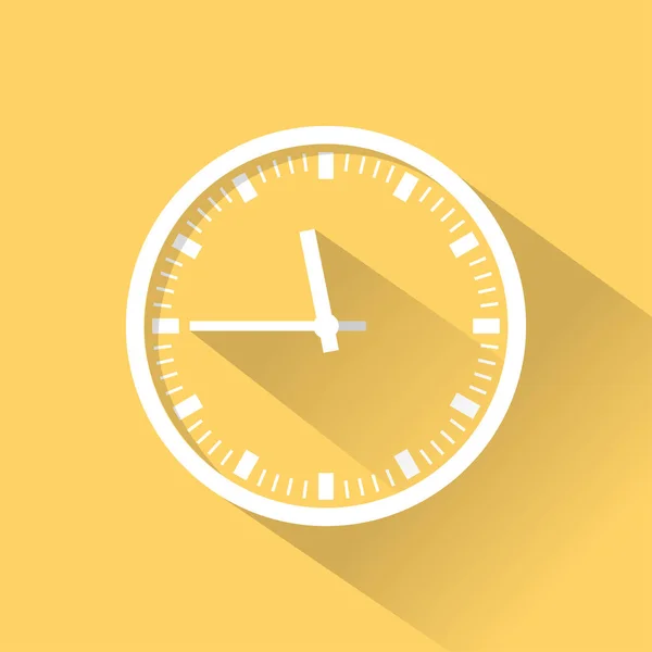 Reloj Icono plano — Vector de stock