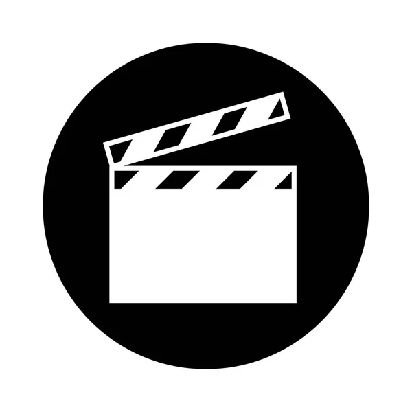 Cinema platte pictogram — Stockvector