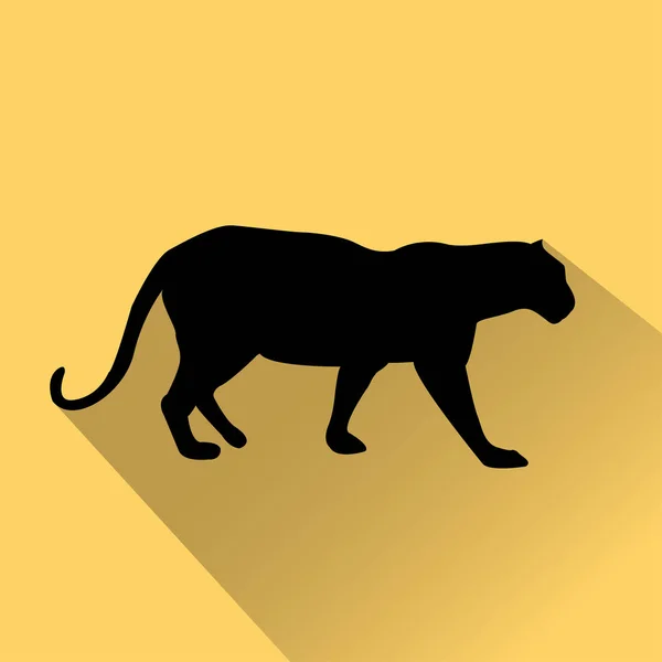 Icono animal negro — Vector de stock
