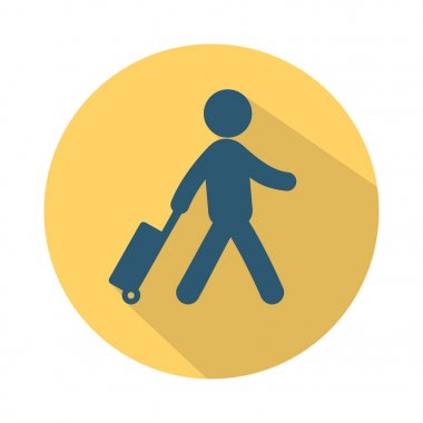 Düz seyahat simgesi