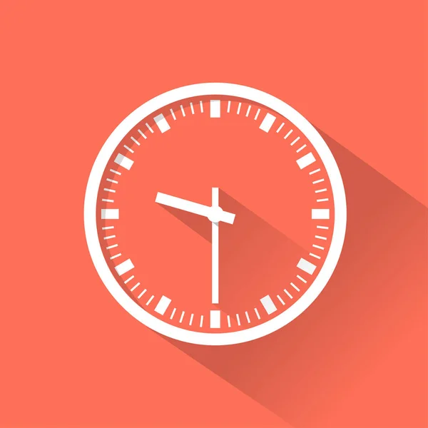Relógio Ícone plano — Vetor de Stock