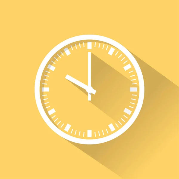 Reloj Icono plano — Vector de stock