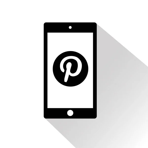 Platte Smartphone pictogram — Stockvector