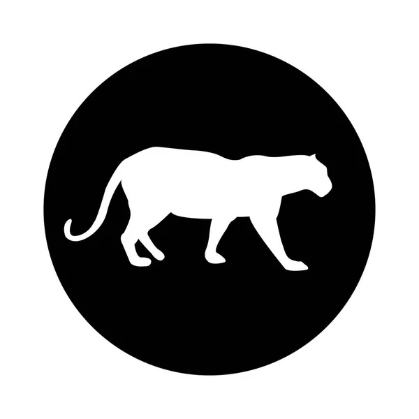 Icono animal blanco — Vector de stock