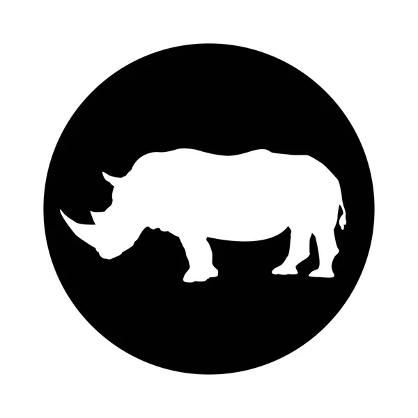 White animal icon — Stock Vector