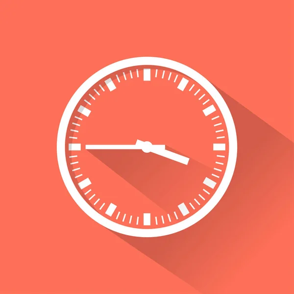 Reloj Icono plano — Vector de stock