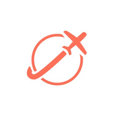 Düz seyahat simgesi