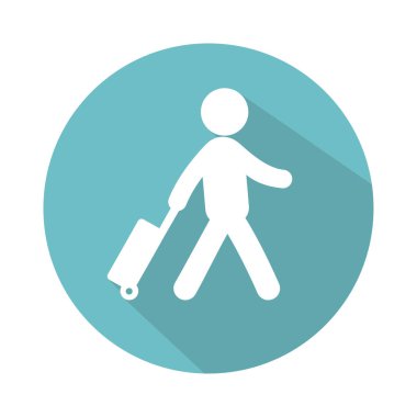 Düz seyahat simgesi